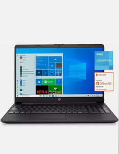 HP 15-DW1001WM 15.6" Laptop, Intel Celeron N4020, 4GB RAM 128GB SSD